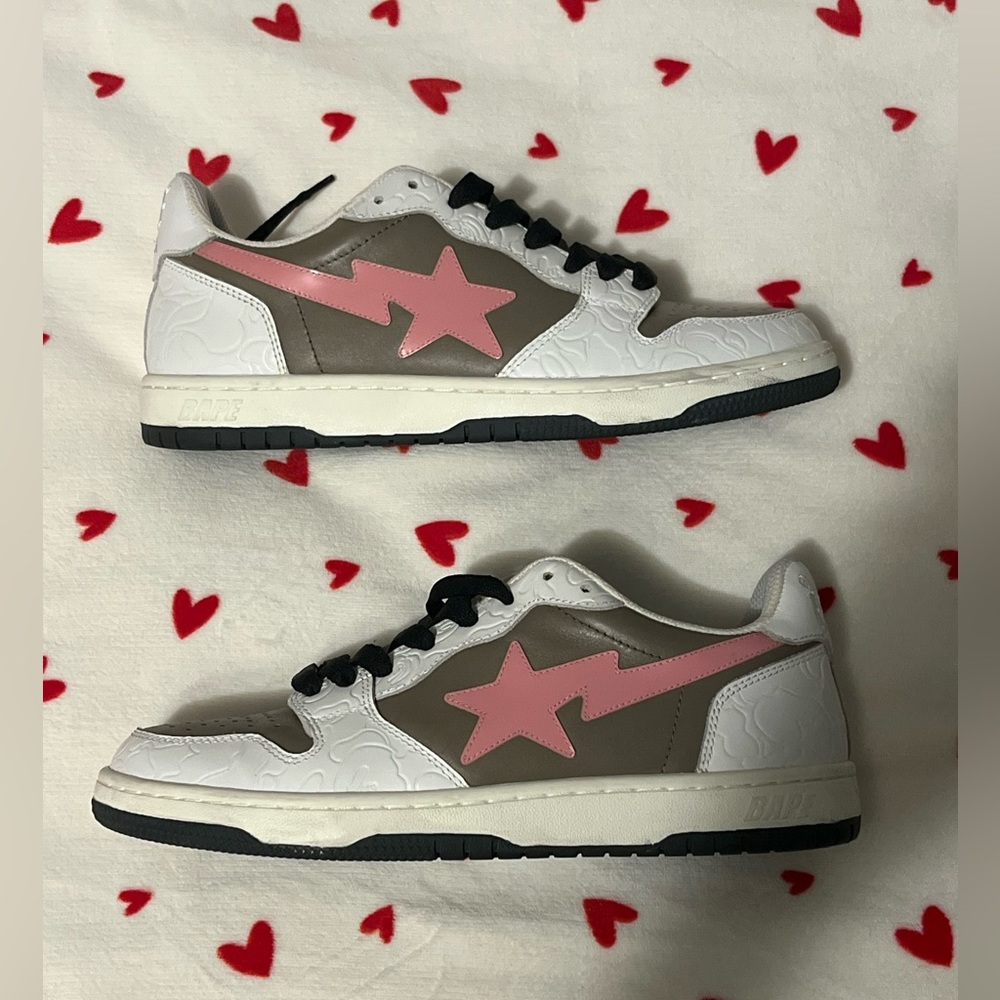 A Bathing Ape Bape Court Sta  Brown Pink